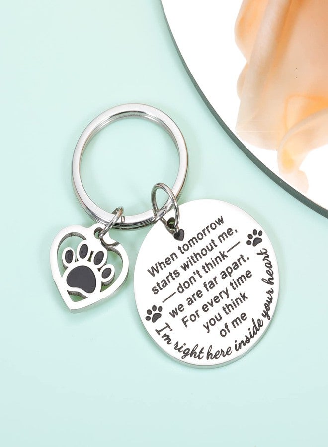 Aeonovs Pet Memorial Gifts Keychain for Pets Dogs Cats Lover Loss of Dog Puppy Sympathy Gifts for Men Women Pet Lover Owner Friends When Tomorrow Starts Without Me Vet Tech Week Gifts Keyring for Pet Lover - Image 4