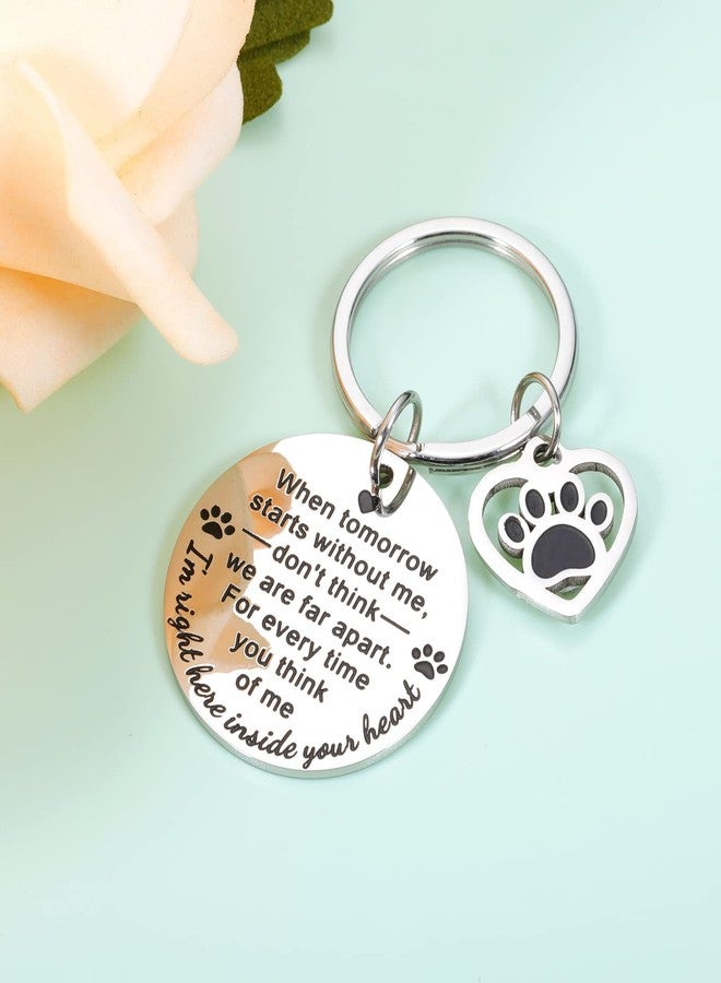 Aeonovs Pet Memorial Gifts Keychain for Pets Dogs Cats Lover Loss of Dog Puppy Sympathy Gifts for Men Women Pet Lover Owner Friends When Tomorrow Starts Without Me Vet Tech Week Gifts Keyring for Pet Lover - Image 5