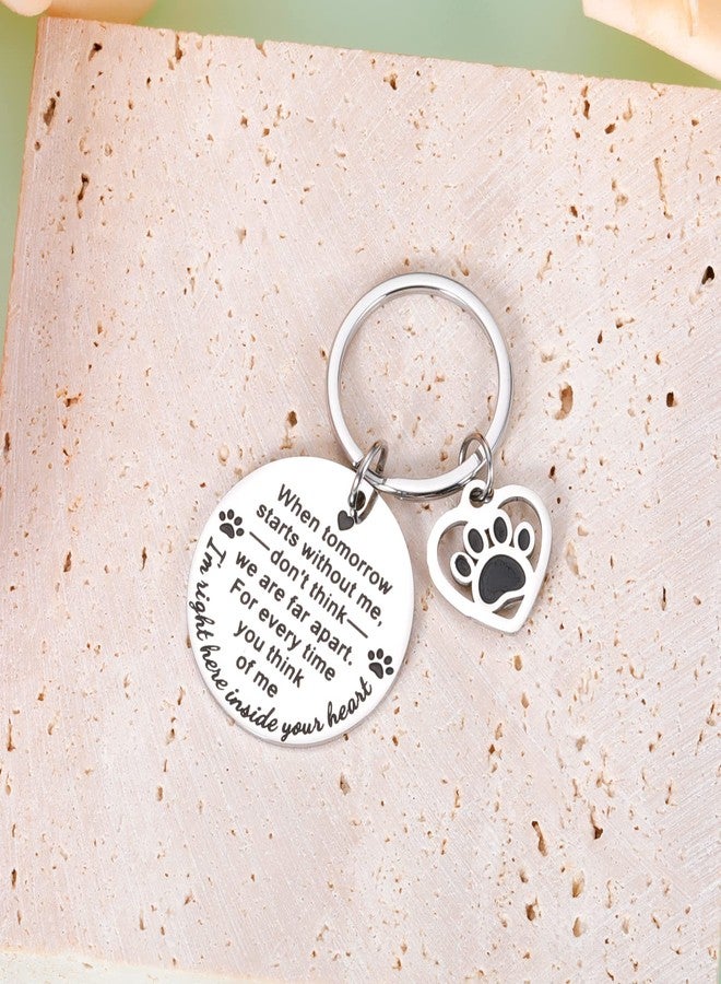 Aeonovs Pet Memorial Gifts Keychain for Pets Dogs Cats Lover Loss of Dog Puppy Sympathy Gifts for Men Women Pet Lover Owner Friends When Tomorrow Starts Without Me Vet Tech Week Gifts Keyring for Pet Lover - Image 2
