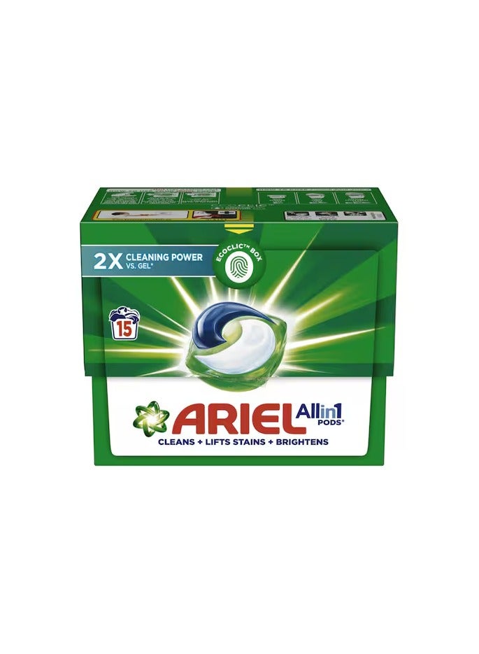 اريال كبسولات فلورال بريز الكل في واحد، كبسولات منظف الغسيل، 15 عدد 307.5 جرام - Image 1