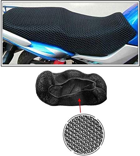 HUUSO Bike Stretchable Net Seat Cover (Black) Compatible with Suzuki Gixxer SF - Image 4