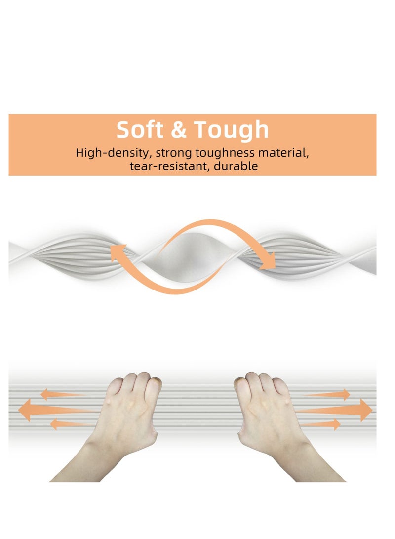 Excefore Baby Proofing 32.8ft Edge Corner Protector, Extra-Wide Soft Safety Guards, Proof Foam Padding, with 3M Strong Adhesive Double Sided Tape, Baby Proofing Padding, for Fireplace, Desk, Table (White)  - Image 3
