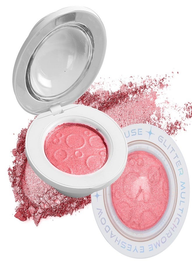 VIOLA HOUSE Glittler Eyeshadow, Glitter Eyeshadow Palette, Metallic Glitter Multichrome Eyeshadow,Cruelty-Free, Vegan (3g) (Red Pink, 0.1oz) - Image 1