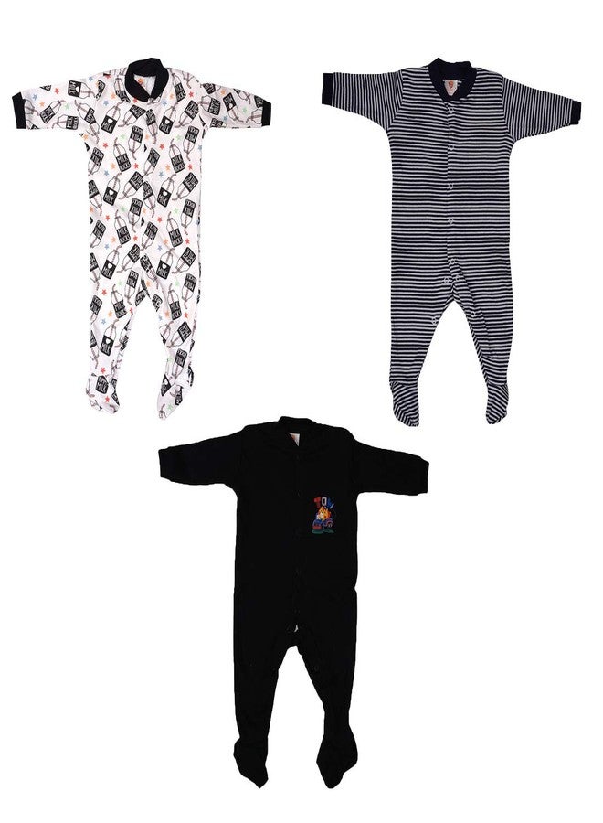 Mini Berry Babyneeds New Born Baby Multi-Color Long Sleeve Cotton Sleep Suit Romper for Boys and Girls Set of 13 - Image 1