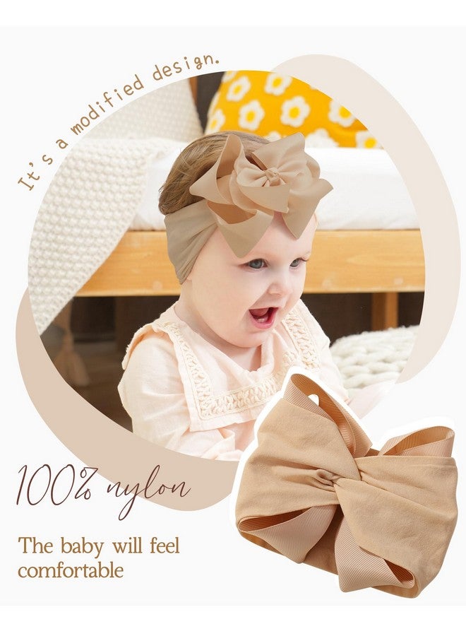 دوبي 6 قطعة طفلة الانحناء الطفل Headbands الشريط القوس النايلون Headbands إكسسوارات الشعر كبير الطفل الانحناء للطفل الفتيات الرضع الوليد طفل - Image 3