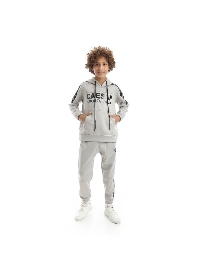 سيزار ترنج أولادي شتوي ضهر قطيفة من الداخل وتصميم 4 شرائط ومطبوع علي الصدر - Image 1