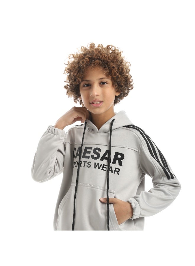 سيزار ترنج أولادي شتوي ضهر قطيفة من الداخل وتصميم 4 شرائط ومطبوع علي الصدر - Image 2