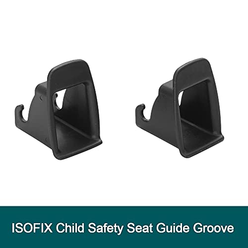 Shkalacar دليل قفل حزام واجهة ISOFIX من شكالاكار، 2 قطعة، دليل تثبيت حزام مقعد السيارة واجهة ISOFIX، موصل حامل حزام الأمان، أسود - Image 3