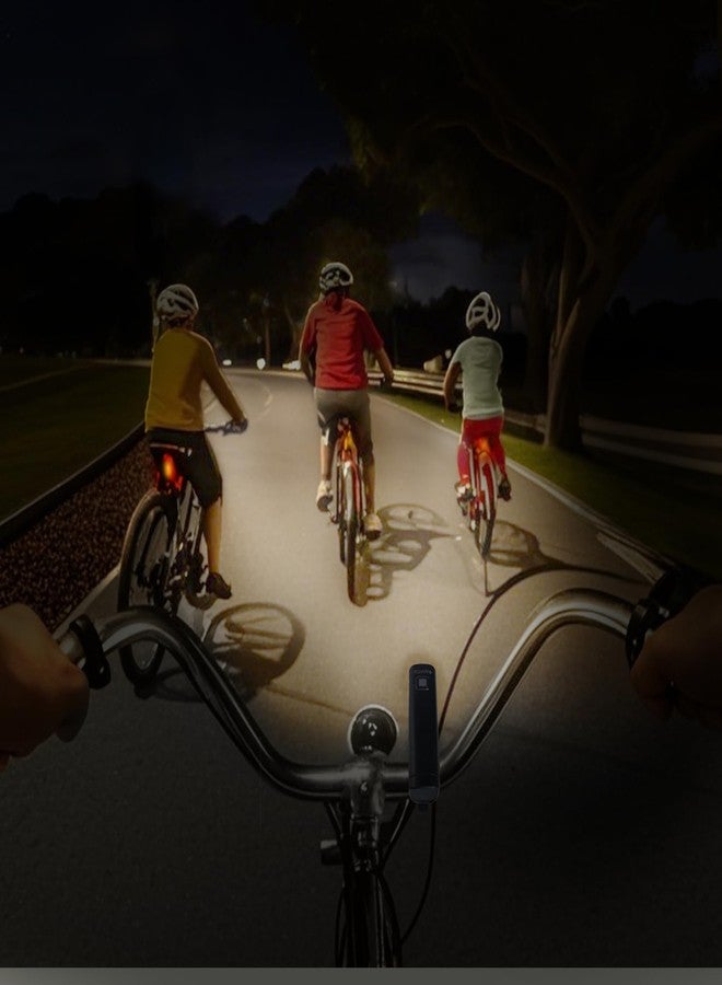 KunHe 227 Lumens 1600mAh Bike Light Set Rechargeable Front & Rear Bicycle Lights with IPX4 Waterproof 4 Modes for Night Cycling - Image 4