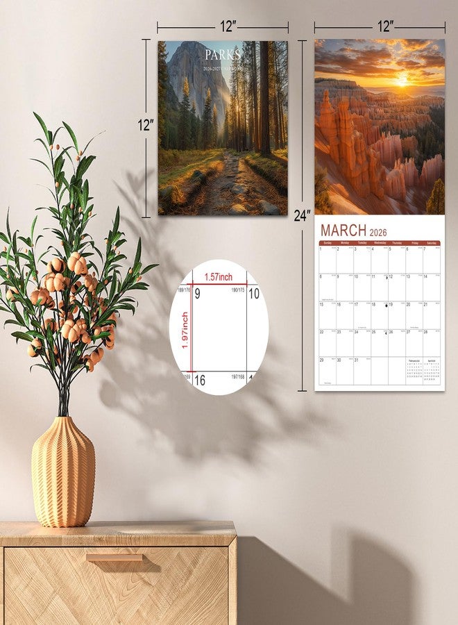 Gannyfer Calendar 2025-2026, 18 Months National Parks Calendar 2025, Large Wall Calendars 12" x 24" Opened, Perfect as Gifts for Friends, Family - Image 3