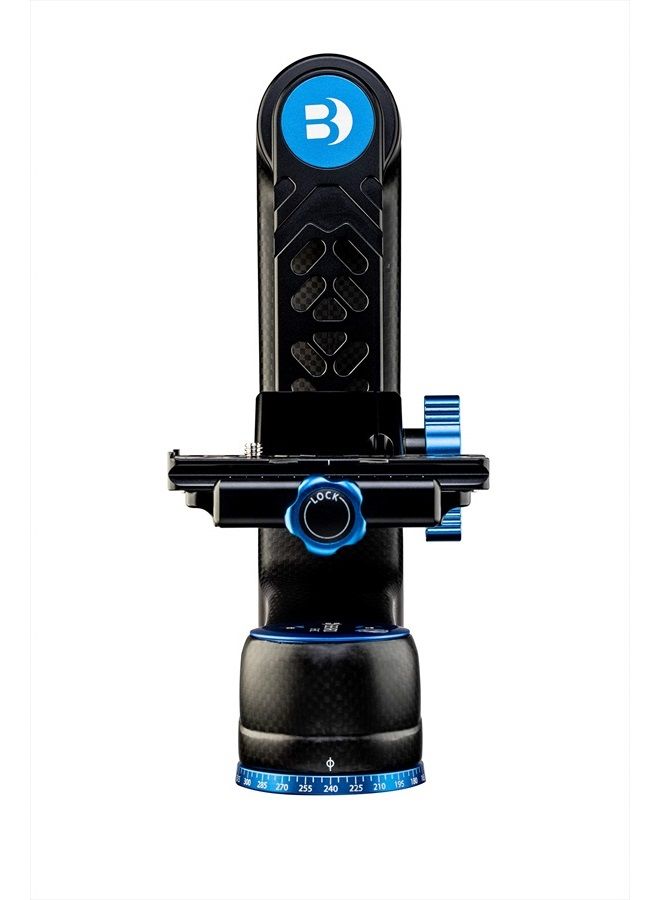 BENRO Carbon Fiber Gimbal Head with PL100W QR Plate, Support Lenses up to 600mm, Pan Adjustments, 50lb Capacity- Black (GH3) - Image 4