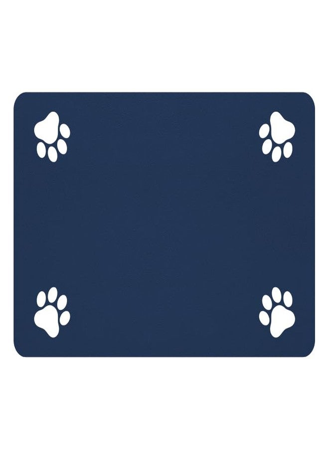 DK177 Pet Feeding Mat-Absorbent Pet Placemat for Food and Water Bowl, with Waterproof Rubber Backing, Quick Dry Water Dispenser Mat for Dog and Cat (20"x12", Navy Blue) - Image 1