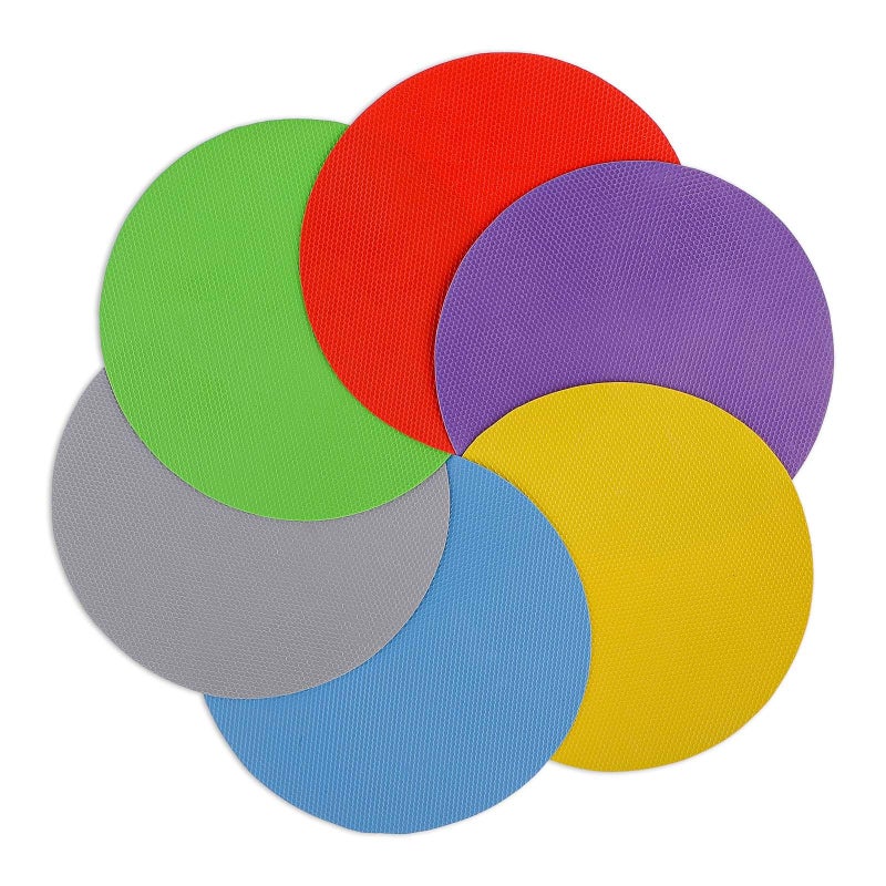 Sibba 6Pcs Rubber Jar Gripper Pads Multipurpose Jar Opener Grippers Bottle Lid Openers Round Kitchen Coasters for Elderly Children Women Weak Hands