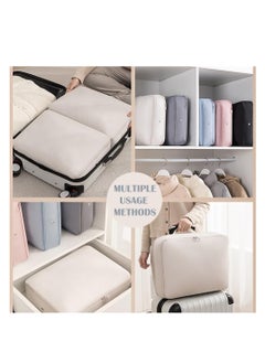 Generic 2 Pieces Travel Luggage Organizer for Carry On Luggage, Space Saving Compression Storage Bags for Clothes Organizer Travel and Home Use (Beige)  - Image 5