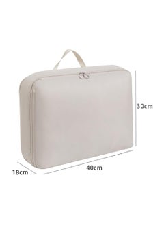 Generic 2 Pieces Travel Luggage Organizer for Carry On Luggage, Space Saving Compression Storage Bags for Clothes Organizer Travel and Home Use (Beige)  - Image 2