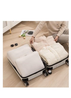 Generic 2 Pieces Travel Luggage Organizer for Carry On Luggage, Space Saving Compression Storage Bags for Clothes Organizer Travel and Home Use (Beige)  - Image 3