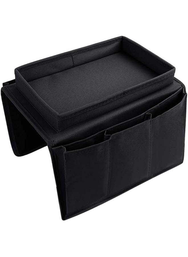 erorex Sofa Armrest Organizer With Cup Holder Tablet Book Magazines Drinks Holder Pouch Tray Chair Arm Tv Remote Holder For Recliner Couch Armchair Caddy Bedside Storage Pockets Bag For Cellphone  - Image 4