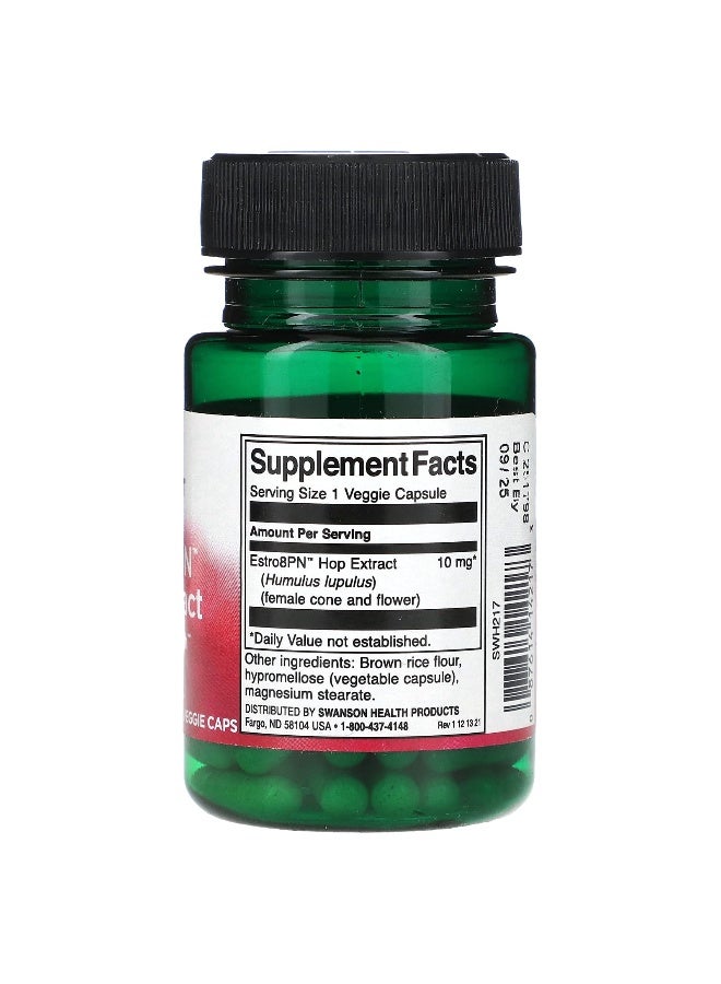 SWANSON سوانسون، مستخلص هوب إستر 8PN، صحة المرأة، 10 ملغ، 60 كبسولة نباتية - Image 2