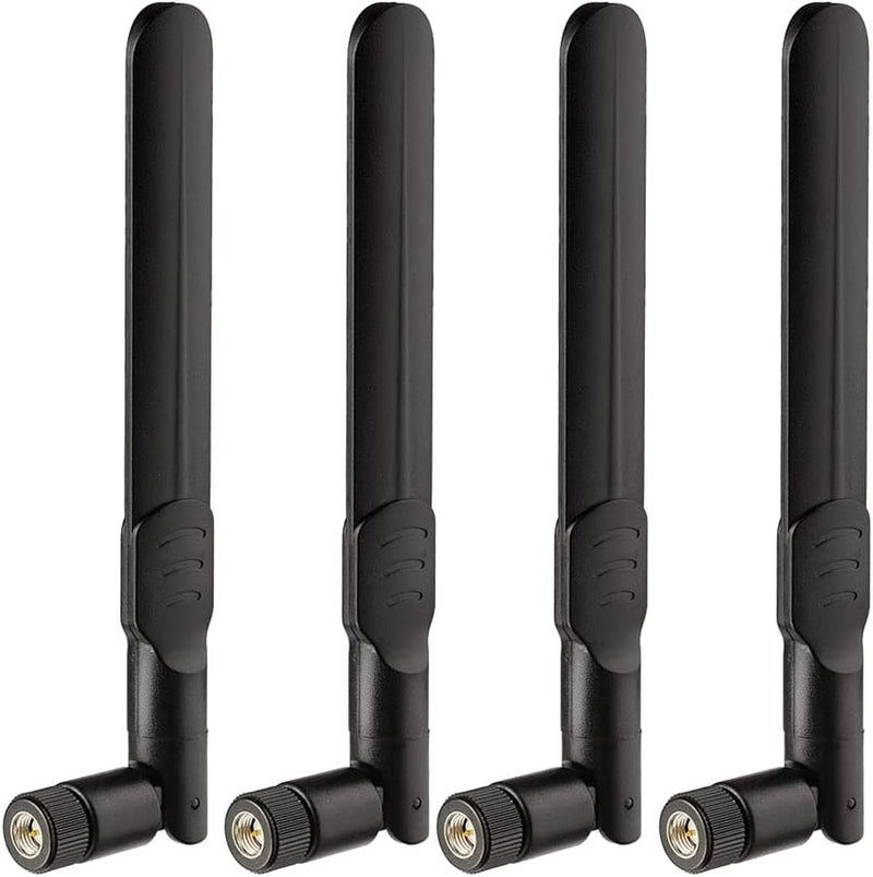 BINGFU 8dBi SMA Male 4G LTE Antenna (4-Pack) for Wireless CPE Router, Hotspot, Cellular Gateway, Trail/Game/Outdoor Security Camera - Image 1