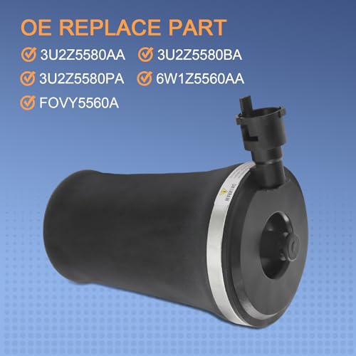 DICMIC Rear Air Spring Suspension Kit Compatible with 1992-2011 Mercury Grand Marquis 1990-2011 Lincoln Town Car 1993-2008 Ford Crown Victoria Replace# 3U2Z5580AA, 3U2Z5580BA - Image 3