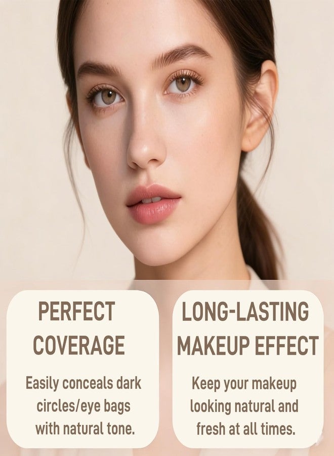 MinFei Colored Clay CC Undereye Corrector, Color Corrector for Dark Circles, Redness, Acne, Blemish with Brush, Hydrating Under Eye Concealer to Brighten & Conceal for Women & Men(01# Light-Medium Peach) - Image 2