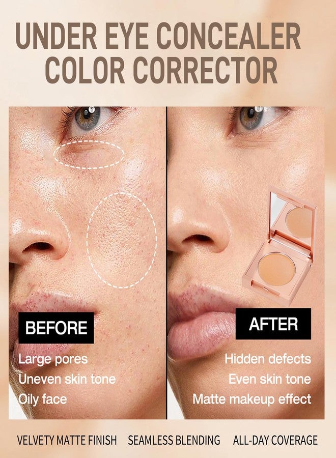 MinFei Colored Clay CC Undereye Corrector, Color Corrector for Dark Circles, Redness, Acne, Blemish with Brush, Hydrating Under Eye Concealer to Brighten & Conceal for Women & Men(01# Light-Medium Peach) - Image 4