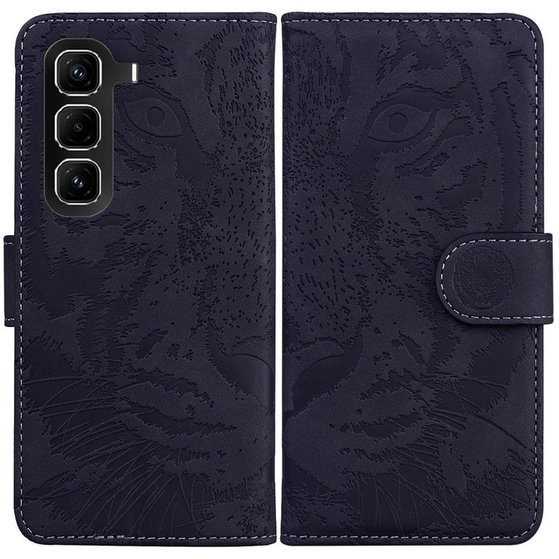 HuHa Protective Cover For Infinix Hot 50 Pro 4G Tiger Embossing Pattern Flip Leather Phone Case(Black) - Image 1