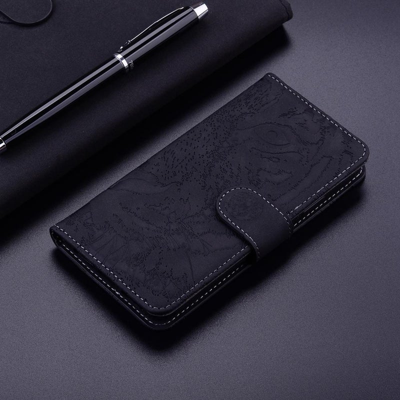 HuHa Protective Cover For Infinix Hot 50 Pro 4G Tiger Embossing Pattern Flip Leather Phone Case(Black) - Image 2