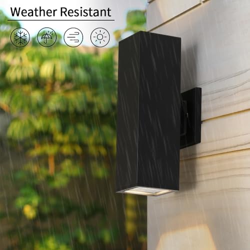 Cerdeco Aluminum Modern Outdoor Wall Light, Exterior Outdoor Wall Sconce Up Down Light Fixtures Matte Black [UL Listed] - Image 3