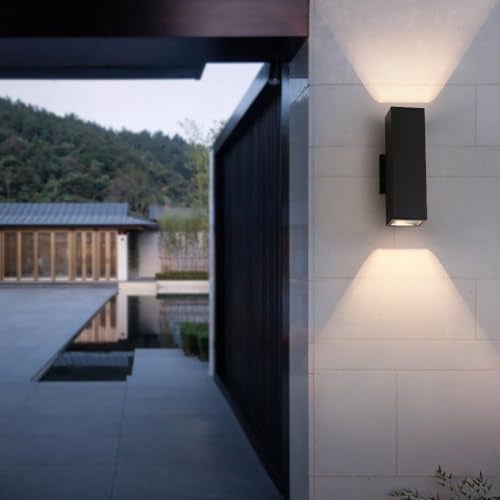 Cerdeco Aluminum Modern Outdoor Wall Light, Exterior Outdoor Wall Sconce Up Down Light Fixtures Matte Black [UL Listed] - Image 4