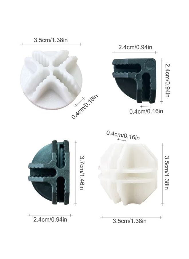 10 قطعة من موصلات خزانة الملابس ذات النمط الغائر مقاس A5، ومشابك منظم وحداتية لخزانة الملابس وخزانة الصندوق - Image 4