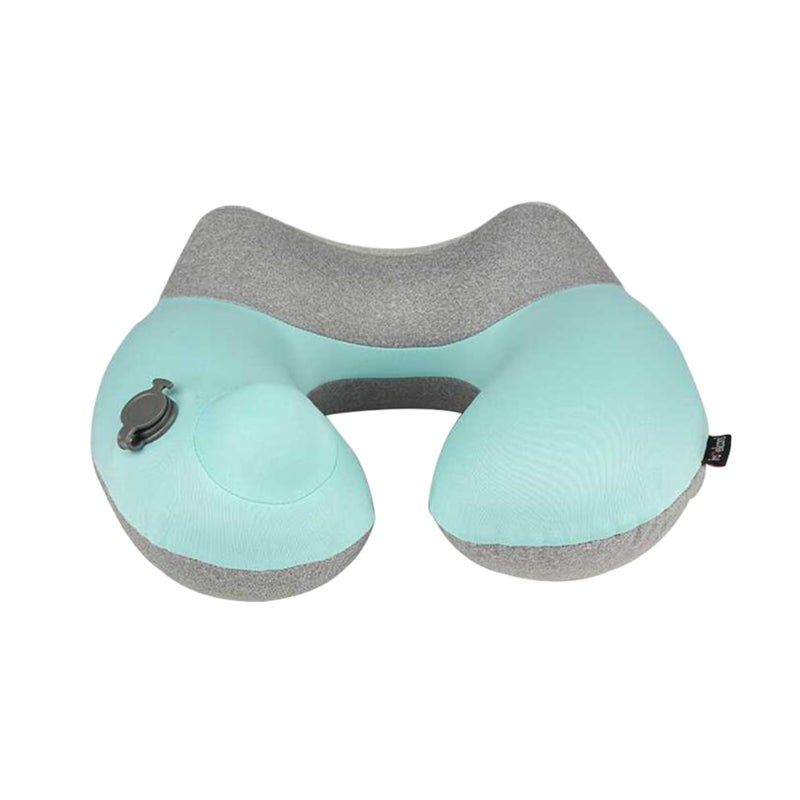 Inflatable Travel Pillow for Neck and Cervical Spine Support Quick Inflate Compact Grey - Image 2