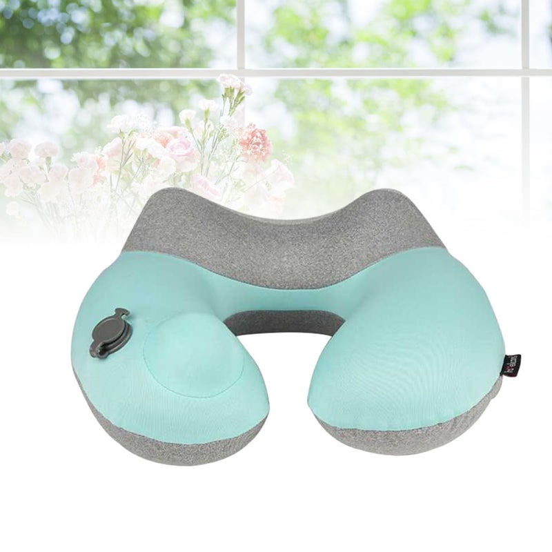 Inflatable Travel Pillow for Neck and Cervical Spine Support Quick Inflate Compact Grey - Image 5