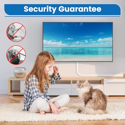 Serplex® Floor Cable Hider PVC Wire Hider Floor Cord Cover Self Adhesive Cord Wall Wire Holder Cuttable Flexible Cover Guider,6.6ft,White - Image 3