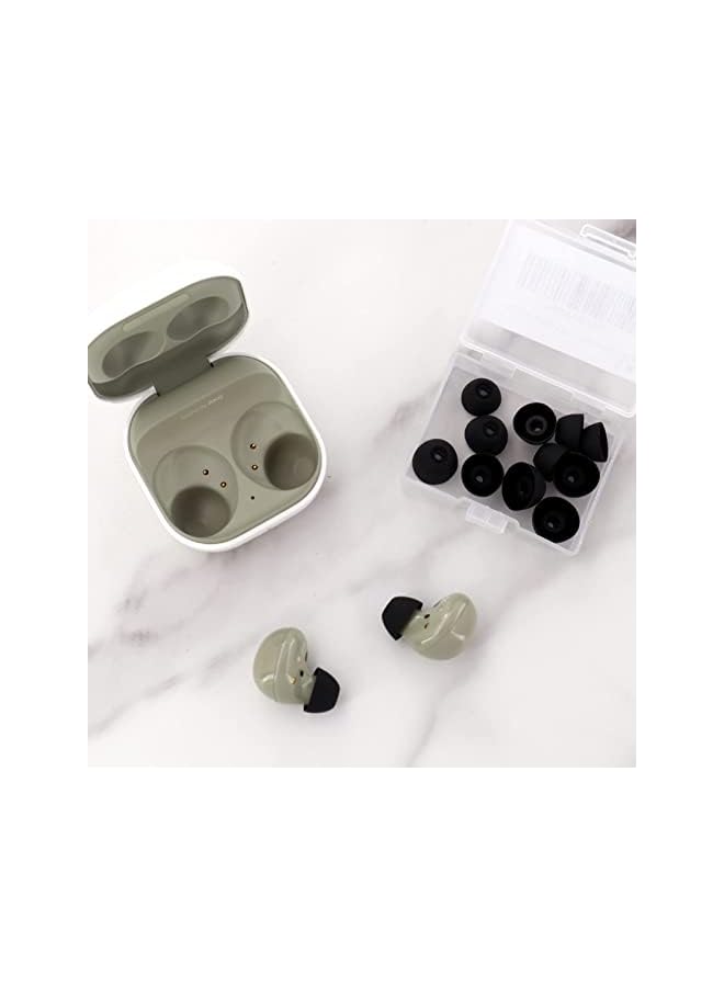 erorex 6 Pairs Silicone For Galaxy Buds 2 Ear Tips Earbuds Soft Rubber Flexible Eartips Buds Wing Tips Fit In Case Compatible With Samsung Galaxy Buds 2 Galaxy Buds Plus Anti Slip S M L 3 Size Black - Image 3