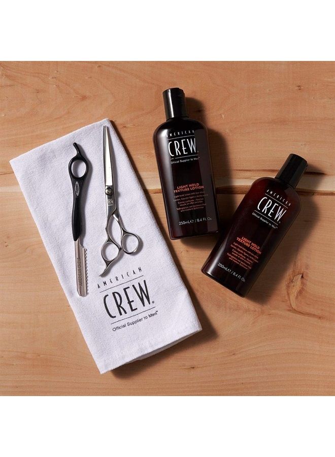 AMERICAN CREW لوسيون قوام الشعر للرجال من أمريكان كرو، مثل جل الشعر مع تثبيت خفيف ولمعان منخفض، 8.4 أونصة سائلة