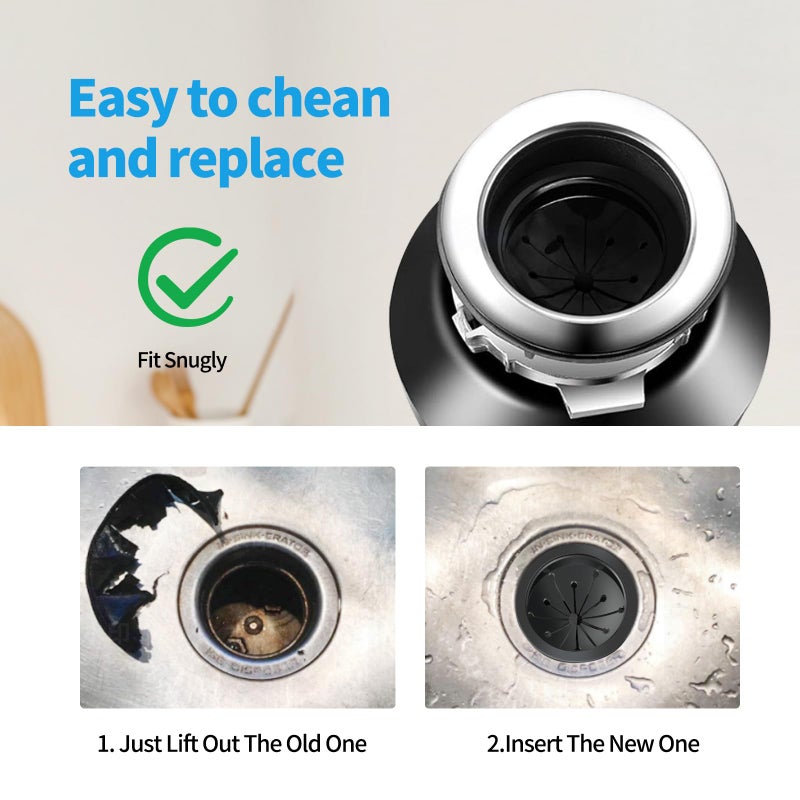 Dincerpen 2 Pcs Garbage Disposal Splash Guard  3 1/8"" Sink Rubber Guard For Garbage Disposal  Replacement Garbage Disposal Rubber Drain Insert Parts For Whirlaway  Waste King  And Ge Models - Image 5
