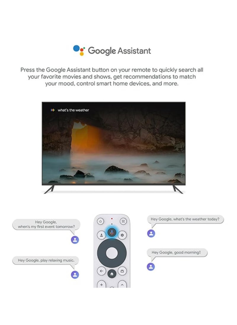 او ان ان - جهاز تحكم عن بعد لجهاز بث 4K UHD يعمل بنظام Android TV وجهاز تحكم عن بعد صوتي مع كابل HDMI يدعم Google TV وGoogle Assistant وجهاز Android TV Box Ultra HD 4K TV Box - Image 1