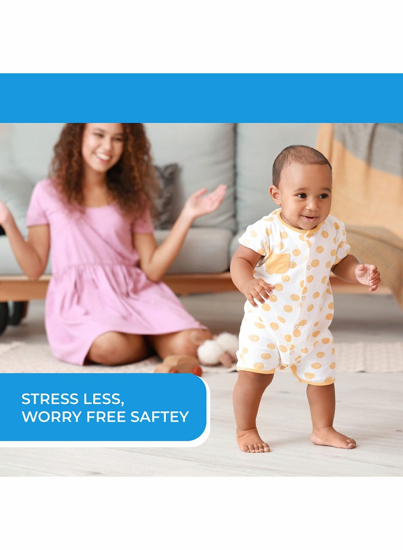 SYOSI Sliding Door Lock, 4 Pack Child Proof Safety Window Locks, for Glass Doors Sliding Glass Door Child Lock for Kids Proof Patio Closet Doors (Grey) - Image 4