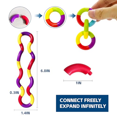 ZZSFBDZSW 15PCS Quiet Twisty Fidget Toys Squeeze Twist and Spin Multicolored Sensory Toys for Kids and Adults Stress Relief Toys Educational Tools for ClassroomAlternative gifts Random Color - Image 5