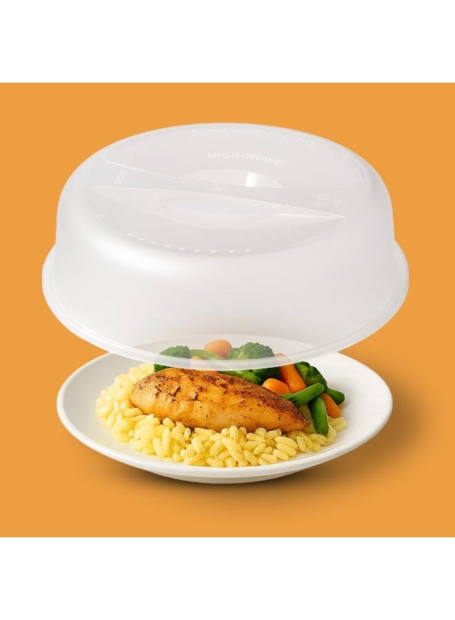 Microwave Cover for Food, 27 cm (10″) Vented Plate Lid, BPA Free Microwave Lid, Dishwasher Safe, Splatter Guard Fits Most Plates & Bowls (Standard dome style) - Image 1