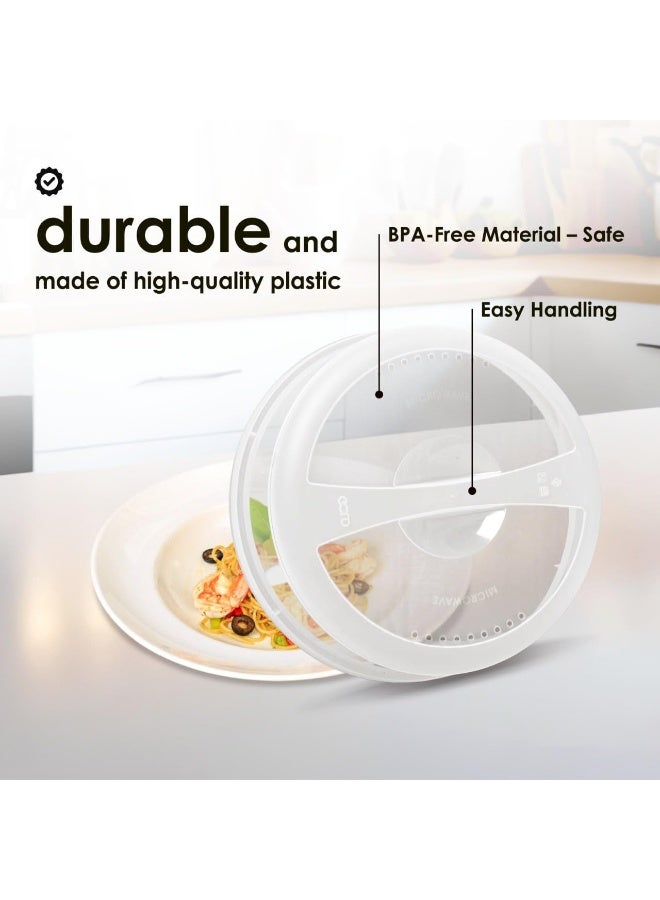 Microwave Cover for Food, 27 cm (10″) Vented Plate Lid, BPA Free Microwave Lid, Dishwasher Safe, Splatter Guard Fits Most Plates & Bowls (Standard dome style) - Image 4