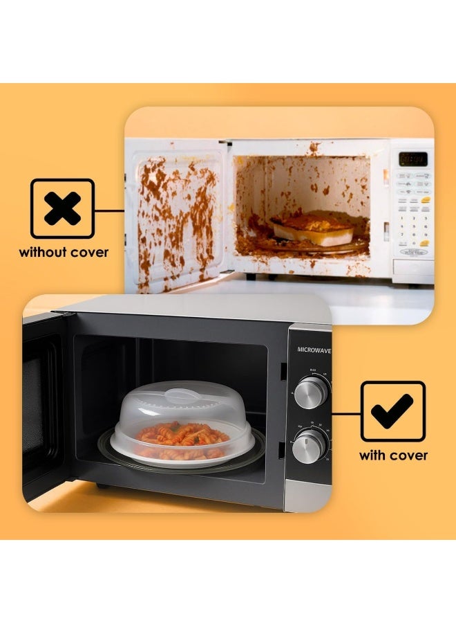 Microwave Cover for Food, 27 cm (10″) Vented Plate Lid, BPA Free Microwave Lid, Dishwasher Safe, Splatter Guard Fits Most Plates & Bowls (Standard dome style) - Image 3