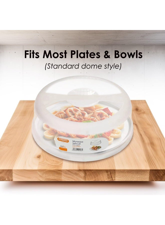 Microwave Cover for Food, 27 cm (10″) Vented Plate Lid, BPA Free Microwave Lid, Dishwasher Safe, Splatter Guard Fits Most Plates & Bowls (Standard dome style) - Image 5