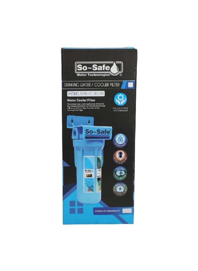 So-Safe In-Line Dual Fitting Water Filter Cartridge Grey and Clear 15 x 15 x 39 cm FHRC-10  - Image 1