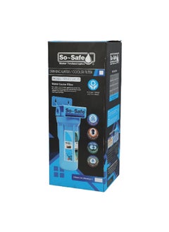 So-Safe In-Line Dual Fitting Water Filter Cartridge Grey and Clear 15 x 15 x 39 cm FHRC-10  - Image 2