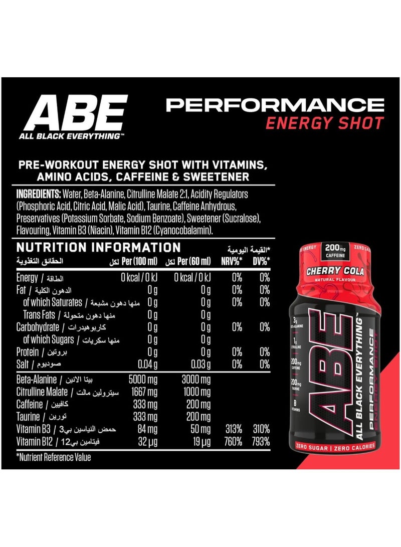 Applied Nutrition Abe Ultimate Pre Workout Shot Cherry Cola Flavour 60Ml Pack Of 12 - Image 4