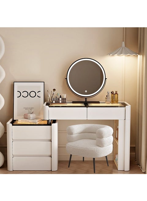 Elegant and Efficient Smart Dressing Table for Contemporary Living Spaces with LED Mirror