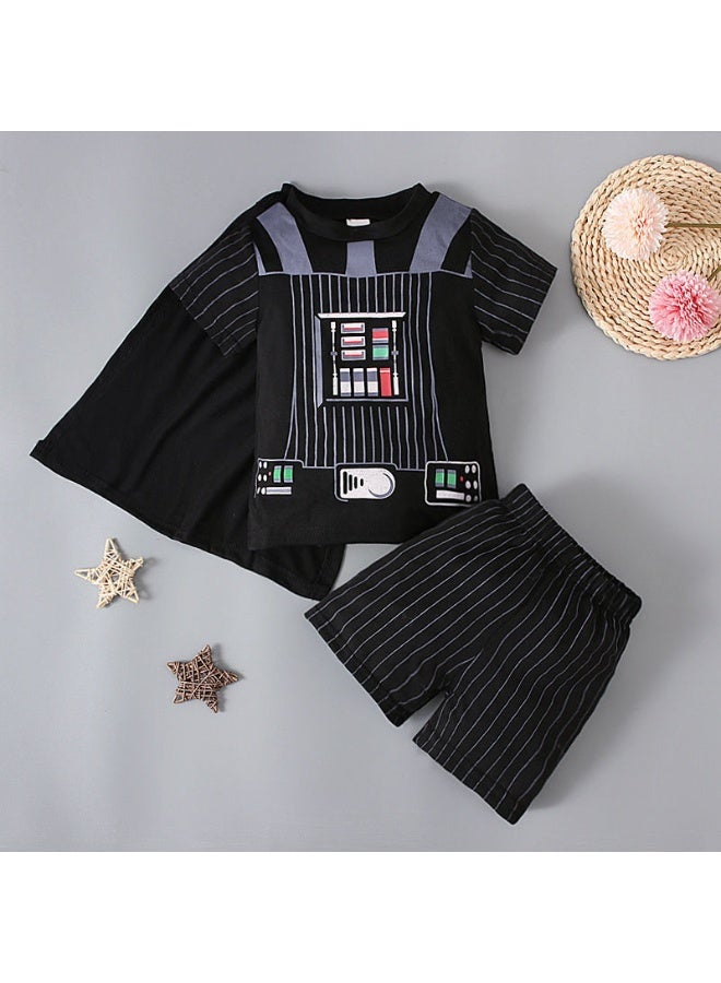 KUYING New Boys' Top+Shorts Two-Piece Set