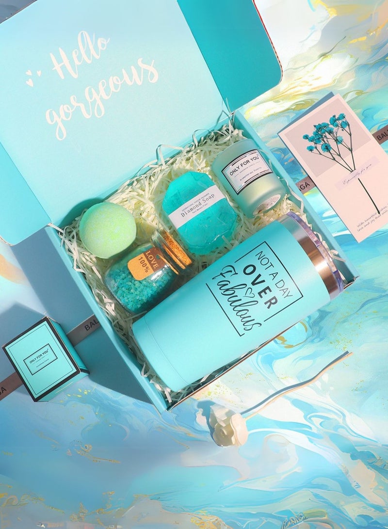 Reva Gift Box Bundle Offer- Unique Female Relaxation SPA Gifts Basket For Birthday Wedding Anniversary And New Year (Red+Blue) - Image 4